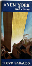 Volantino brochure turistica Lloyd Sabaudo navigazione New York USA in 3a classe