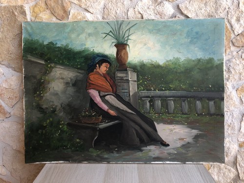 Quadro vintage paesaggio con - vintage, -paesaggio