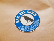 Adesivo stickers vintage BAR DEL CORVO Gelateria/pasticceria ( Anni 80 ) Legnano