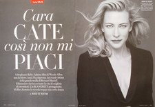 Italian Clipping Ritaglio 2013 CATE BLANCHETT così non mi piaci 4 PAGINE.