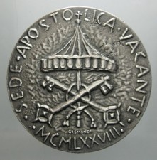 MEDAGLIA SEDE VACANTE 1978 IN ARGENTO 986 INCISORE GISMONDI