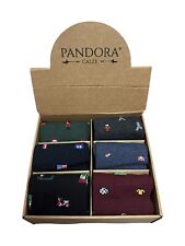 6 Paia Calzini Lunghi Pandora Calze Uomo Ragazzo Caldo Cotone Fantasia Casuale