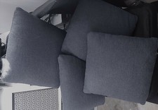 Set 8 cuscini in lino blu 40x40 della Florenzzi manifattura artigianale italiana