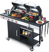 Gas Charcoal Grill Combo