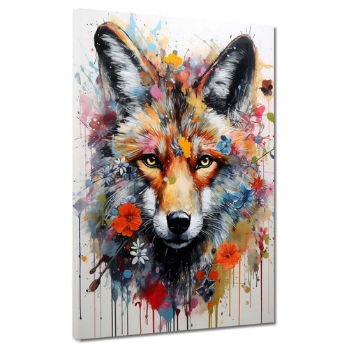 Quadro stampa tela lupo - tela, pop