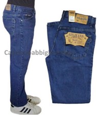 Jeans Uomo da Lavoro In Cotone Dritto Robusto Forte Resistente Pantalone Denim