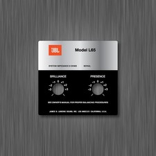 JBL L65 (Ver.B) VINYL STICKER
