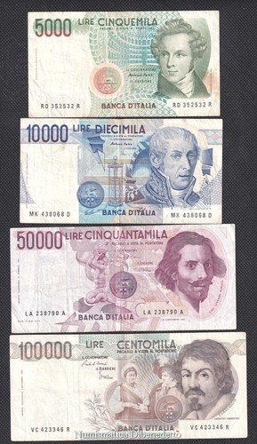 Lotto banconote lire - a7, 4