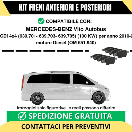 Pastiglie freno ant post - freno, +