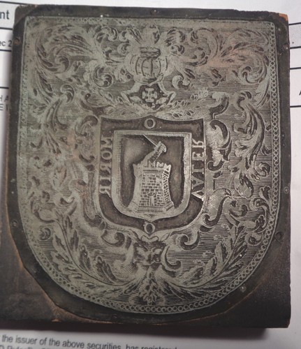 Stampa vintage blocco araldica - stampa,
