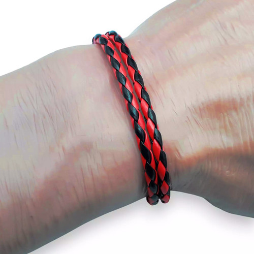 Bracciale cuoio intrecciato