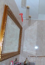 Specchiera Bagno cornice Oro, set Bagno Con Swarosky Completo Di Struttura...