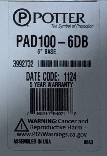 Potter pad100 6db - pad100-6db, base