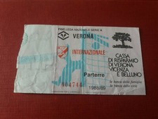 BIGLIETTO CALCIO STADIO VERONA INTER 1988 1989 