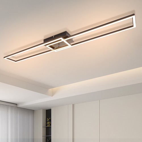 Plafoniera led 32w 100cm nera