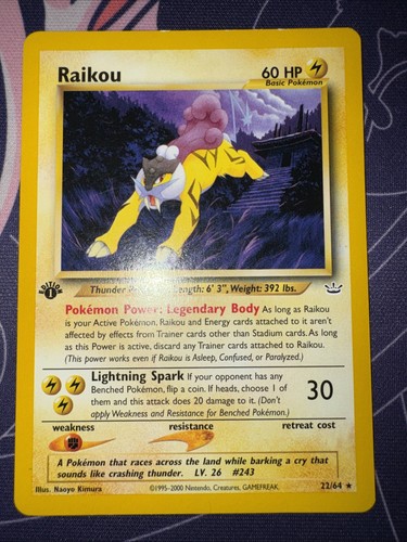 Pokemon neo revelation - neo, raikou