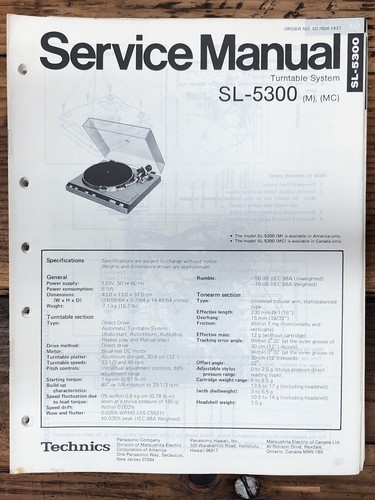 Technics 5300 - technics, sl-5300