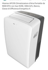 Hisense Condizionatore Portatile 9000 Btu Pompa di Calore Classe A+/A APC09QC
