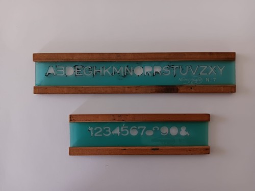 Coppia normografi vintage - normografi,