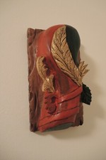 Asso di Bastoni - Scultura in legno di Iroko