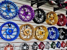 set ruote cerchio scooter GY6 150cc 13" (disco posteriore) per rubinetto vento Tao (NO CHUMA)