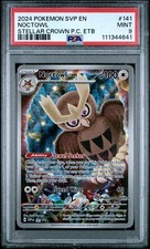 Pokemon Noctowl 141 Stellar Crown Pokemon Center Stamped Promo Graded PSA 9