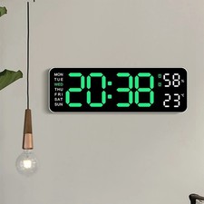 Orologio da parete digitale a led con data e temperatura display grande moderno