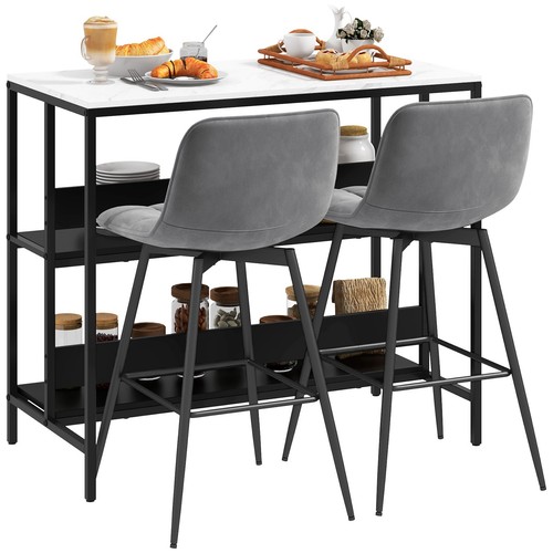Homcom set sgabelli bar - 2,