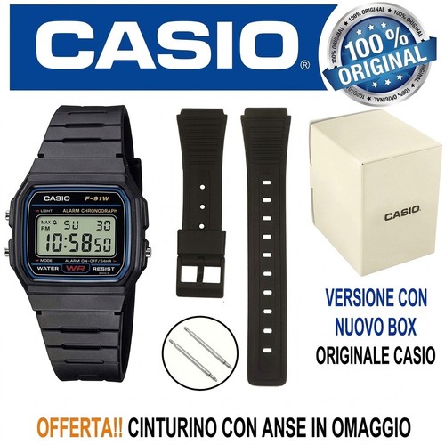 Orologio casio 91w - f-91w-1yeg, uomo