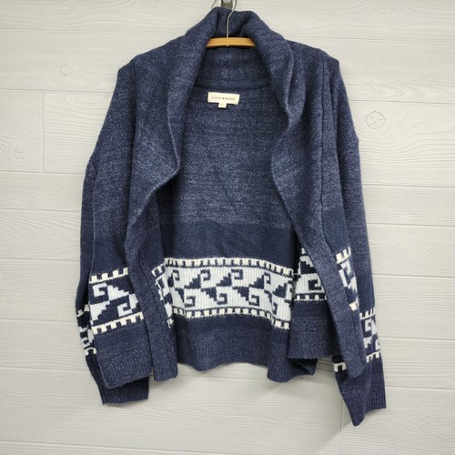 Maglione cardigan aperto blu