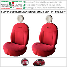 COPPIA COPRISEDILI Fiat 500 SuMISURA Fodera Fodere Foderine SOLO ANTERIORI Rosso