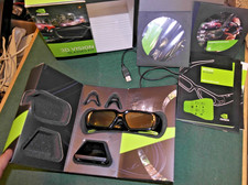 Kit occhiali visione 3D Nvidia ed emettitore IR kit completo + FAST UK 🇬🇧 POST
