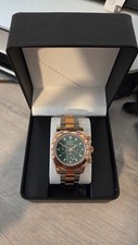 NUOVO Orologio Seiko VK63 40mm Sunburst Quadrante Verde Acciaio Oro Cronografo Zaffiro