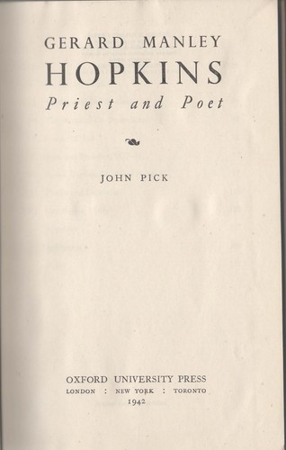 Gerald manley hopkins priest - manley, hopkins-priest
