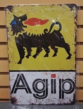 Insegna Agip Olio Vintage