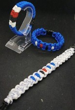 3 Bracciali In Paracord Sampdoria Blu Cerchiati Su misura Fatto A Mano 