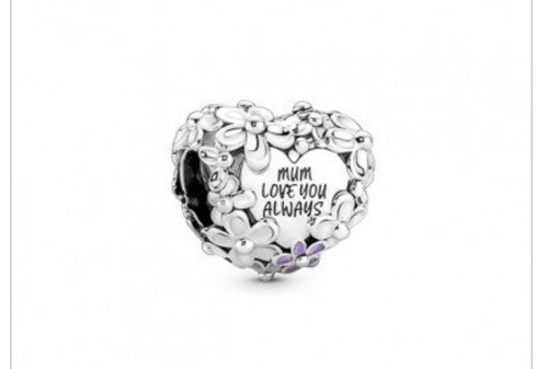 Pandora charm cuore floreale - "pandora",
