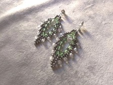 Orecchini Foglia Verde Lunghi