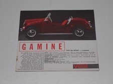 VIGNALE GAMINE-850 COUPE'-124 COUPE'-1500-125 DEPLIANT BROCHURE PROSPEK (H33bis)