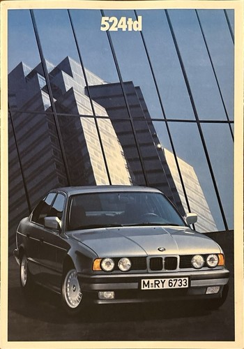 Bmw 524td depliant brochure - 524td,