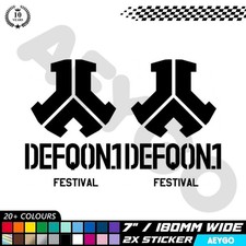 2x DEFQON Adesivo Vinile