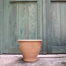 Vaso per piante in terracotta RUBUS 30 cm - fatto a mano Creta, antigelo, foro di scarico
