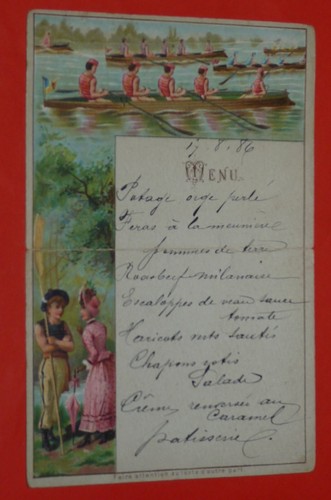 Rare chromo liebig france menu - france,