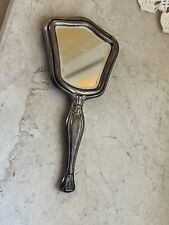 ANTICO SPECCHIO IN ARGENTO LAVORATO A MANO VINTAGE ANTIQUARIATO  MOTIVO FLOREALE