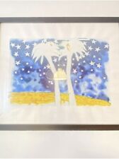 Oasi Con 2  Palme. Serigrafia colori  100x110   Mario Schifano + autentica