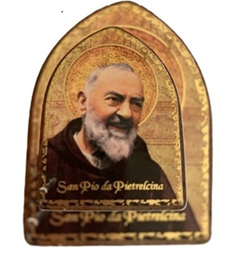 Icona legno padre pio - pio,