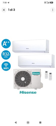 Hisense dual split - dual, 9000+9000