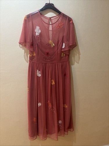 Abito con paillettes coral - abito,