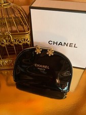 Borsa cosmetica grande Chanel Makeup Beauté Beauty XL limitata vernice nera