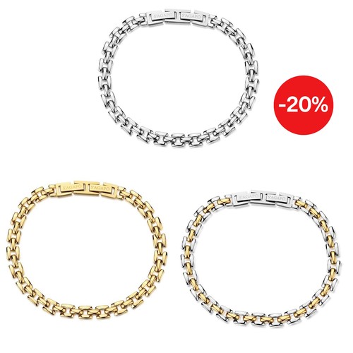 Bracciale uomo acciaio - , maglia
